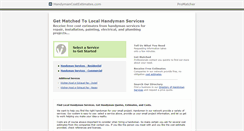 Desktop Screenshot of handymancostestimates.com